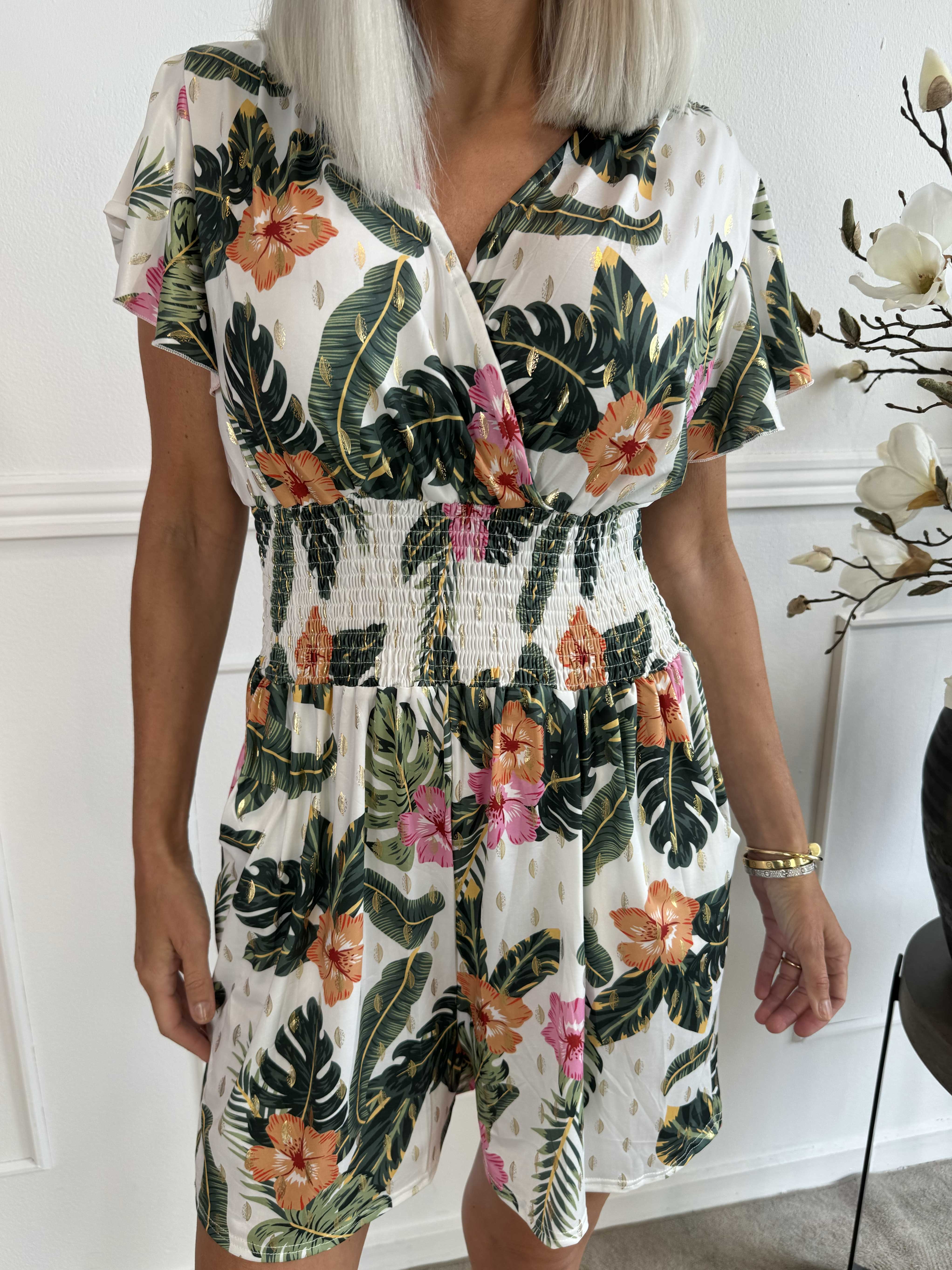 Pams Flower Playsuit - Elastisk playsuit med lommer